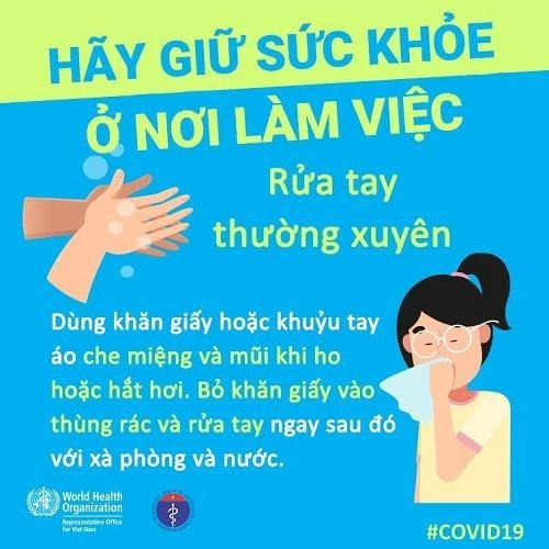 WHO khuyến cáo cách phòng chống Covid-19 tại nơi làm việc